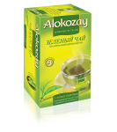 Чай Алокозай Зеленый 25 пакетиков в индивидуальных конвертах из фольги