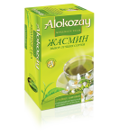 Чай Алокозай Зеленый с лепестками жасмина 25 пакетиков